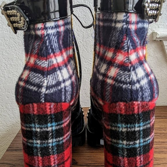 Jeffrey Campbell Multicolor Plaid Ankle Boots - Picture 4 of 8
